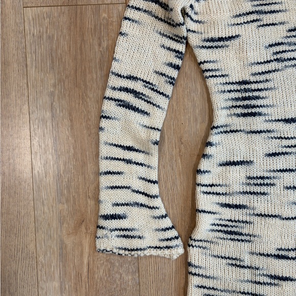 Boohoo Beige and Navy Patterned Long Sleeve Dress Size 8 - Picture 8 of 8